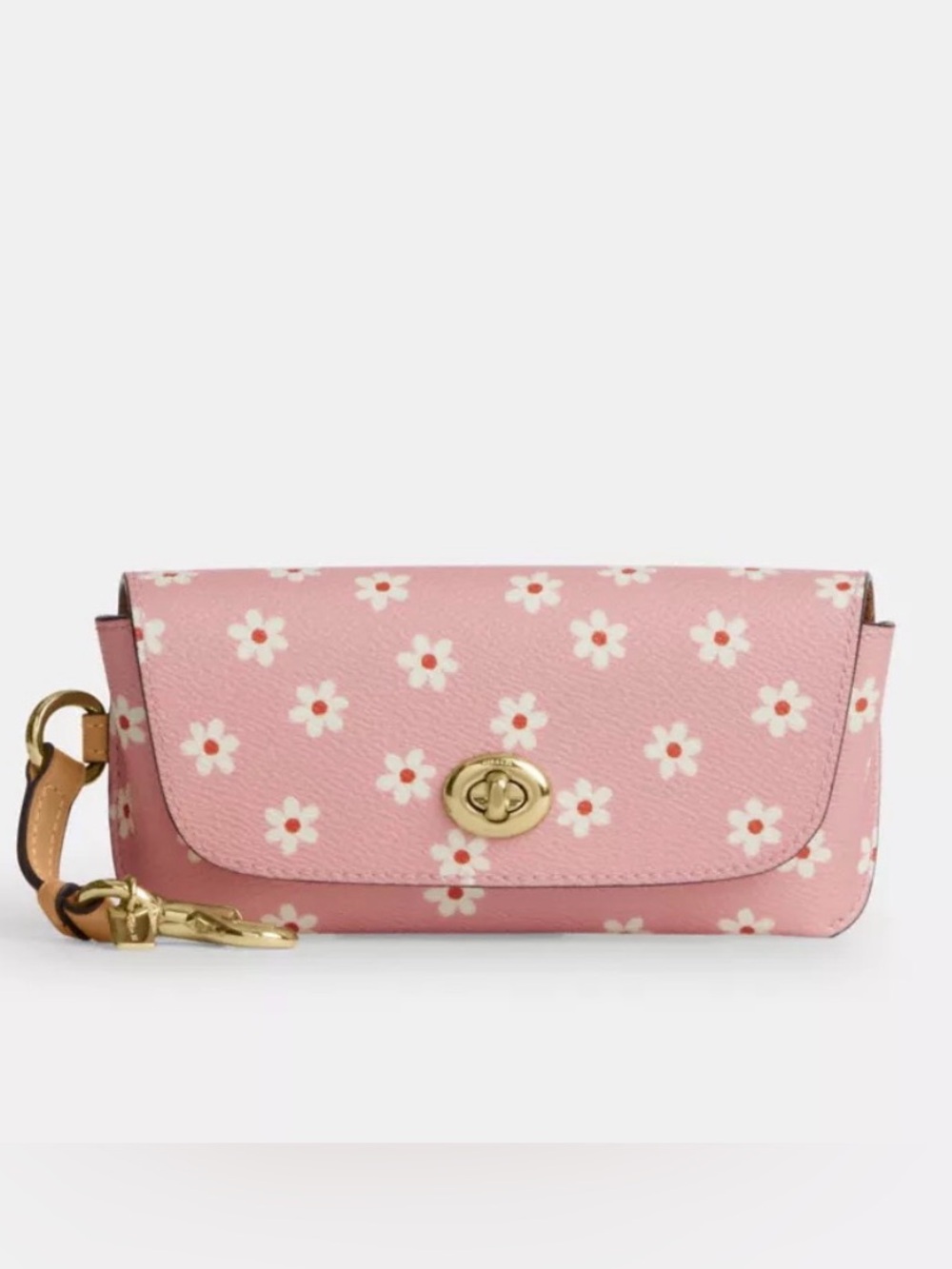 COACH Designer Pink Floral Turn-Lock Sunglasses Glasses Chic Case Preppy NWT